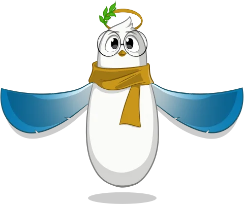 Shalom, a wise dove, greeting you